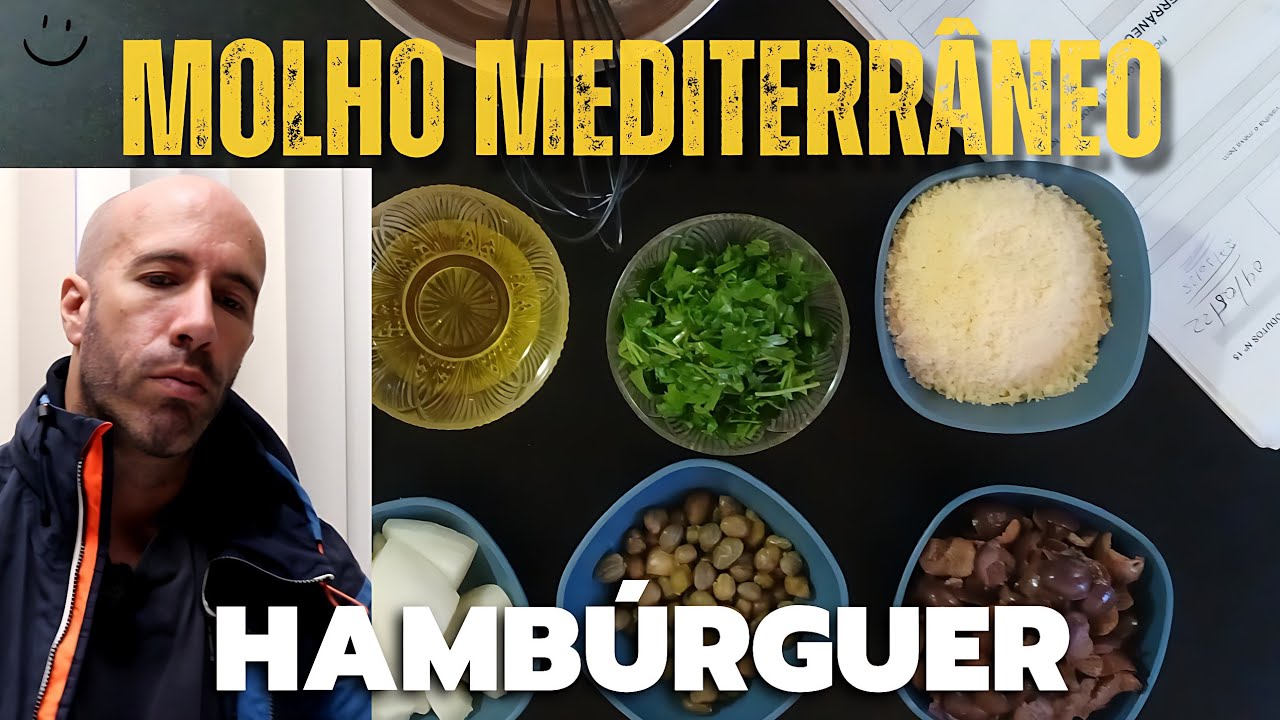 COMO PREPAREI MOLHO MEDITERRÂNEO pela PRIMEIRA VEZ? Preparo de Hambúrguer