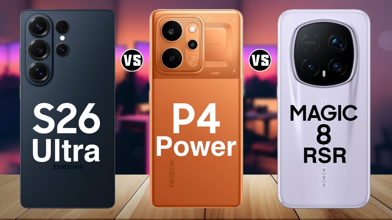 Samsung Galaxy S26 Ultra vs Realme P4 Power vs Honor Magic8 RSR Porsche Design – Ultimate Comparison