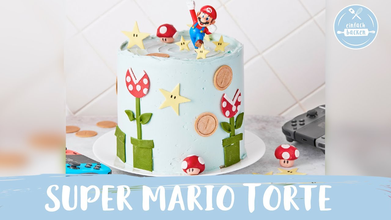 Super Mario Torte 🎮 |  Trendtorte | Motivtorte zum Filmstart 📽️😍 | Gamer Torte I Einfach Backen