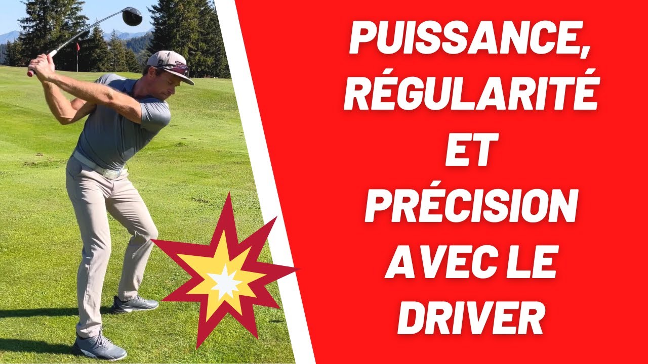 Le swing de driver. 3 cl&eacute;s pour la puissance, r&eacute;gularit&eacute; et pr&eacute;cision. Tuto golf.