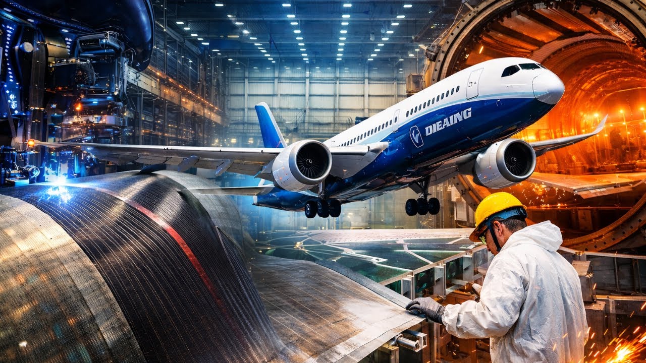 How Boeing 787 Dreamliner Composite Wings Are Built  Aerospace Engineering Miracle (Full Process)