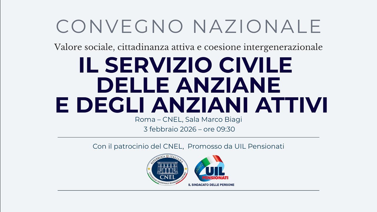 Convegno Nazionale - "Il servizio civile delle anziane e degli anziani attivi"