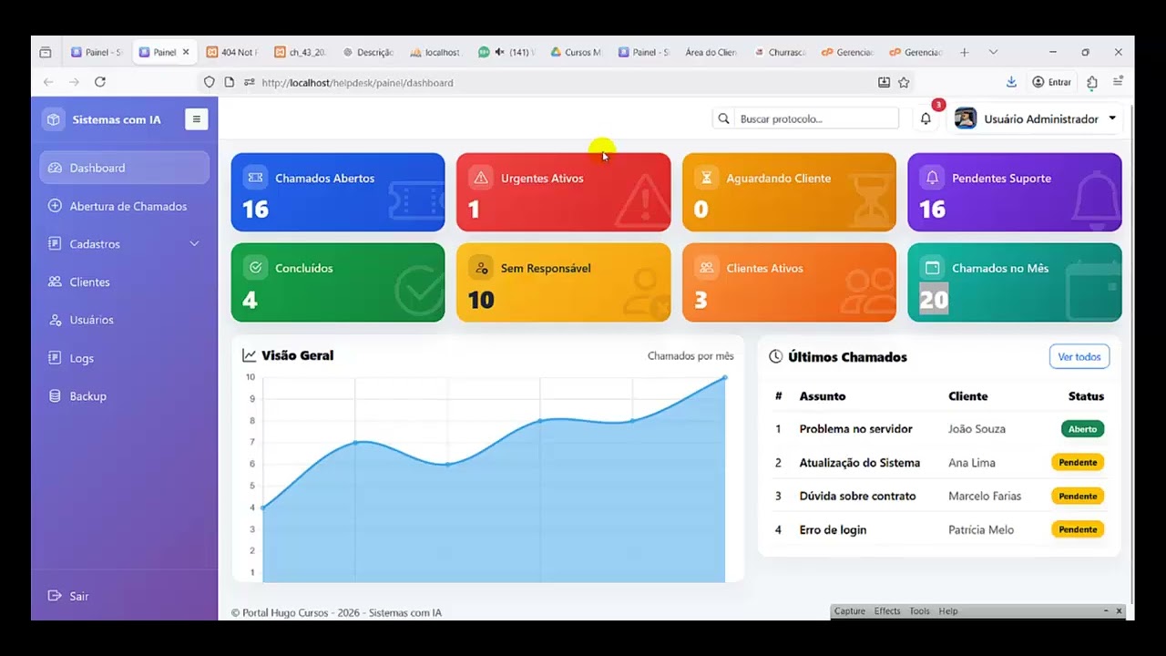 Desenvolvendo Sistemas com IA - Aula 49 - Totalizando os cards com informações - Módulo 08