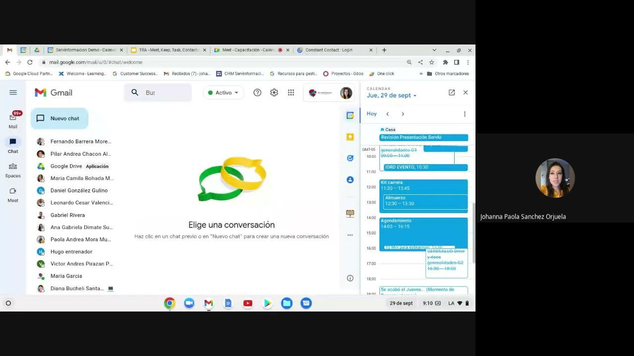 Capacitaci&oacute;n  Google Workspace - Calendar