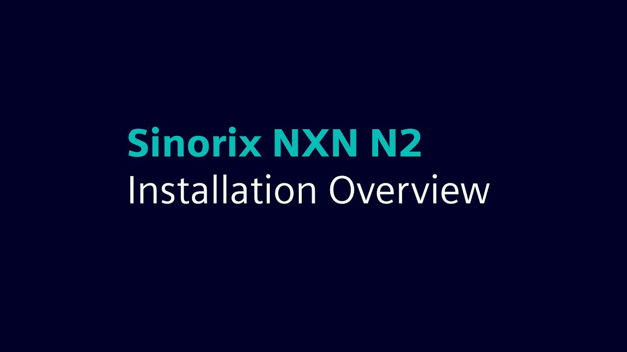 Sinorix NXN N2 Installation Instructions