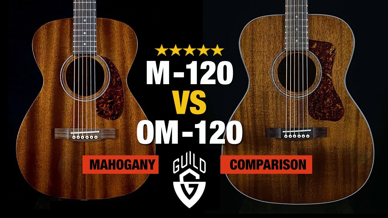 Guild M-120 vs OM-120 - Mahogany Acoustic Body Shape Comparison