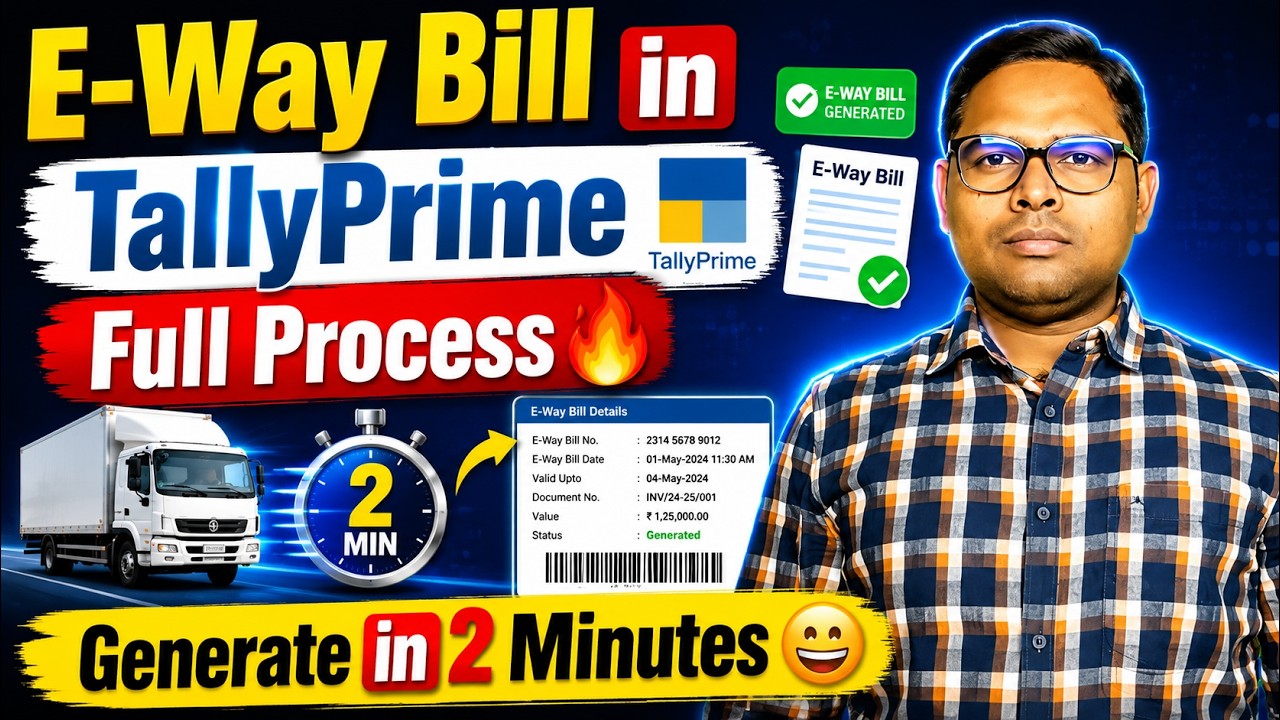 E-Way Bill in TallyPrime Full Process 🔥 | Generate in 2 Minutes
