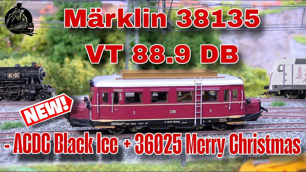 Märklin Schweineschnäuzchen Dieseltriebwagen VT 88.9 DB! Und die Black Ice Lok sowie Weihnachten....