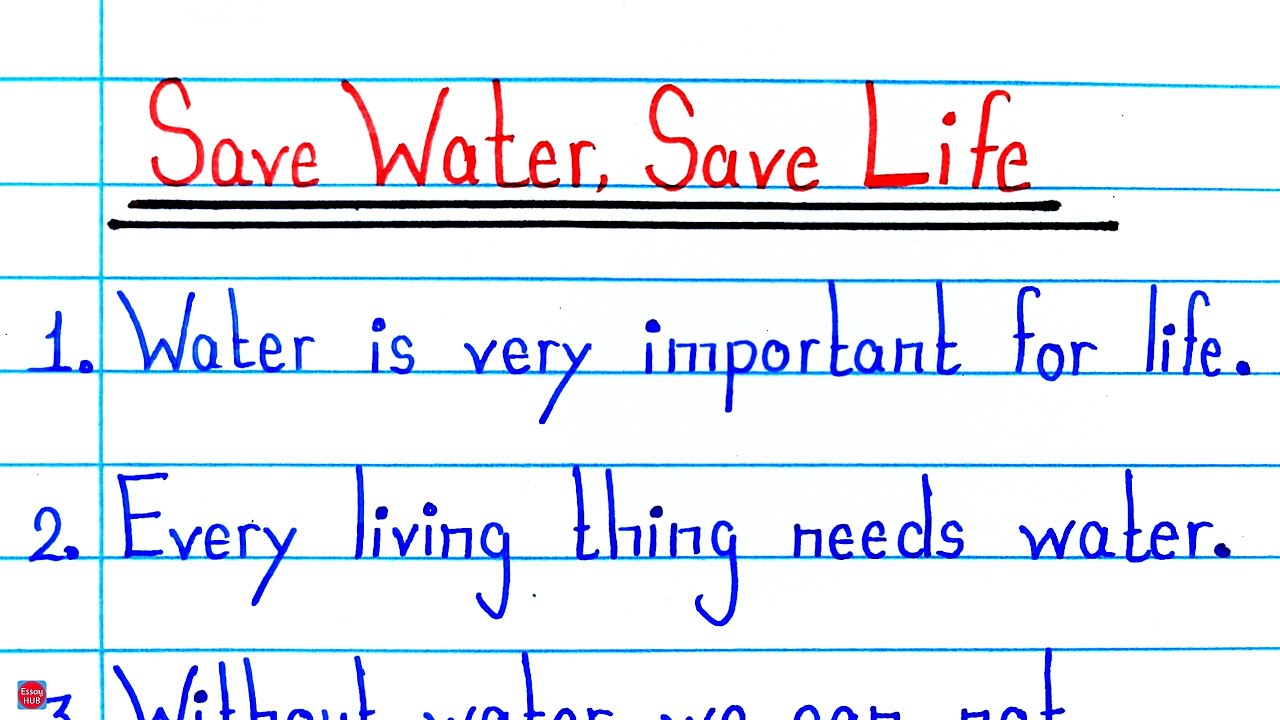 10 Lines on Save Water Save Life | 10 Lines Essay in English | Short & Easy Essay for Students