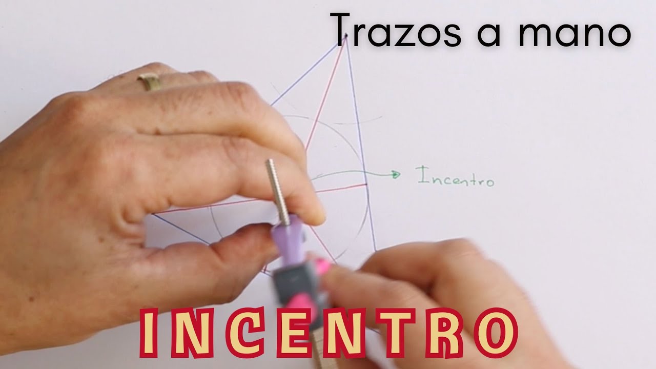Incentro de un triángulo. Cómo ubicarlo con regla y compás. Bisectrices de un triángulo.