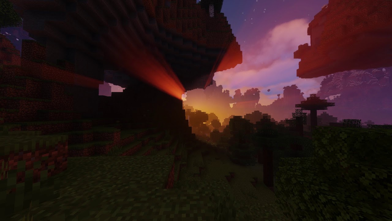 Minecraft day night cycle loop zoom background