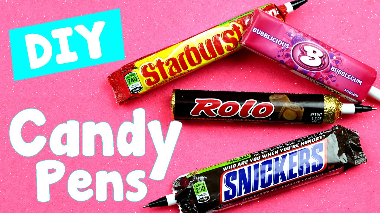 DIY Crafts: 4 Easy DIY Candy Pens - Cool &  Unique Craft Tutorial