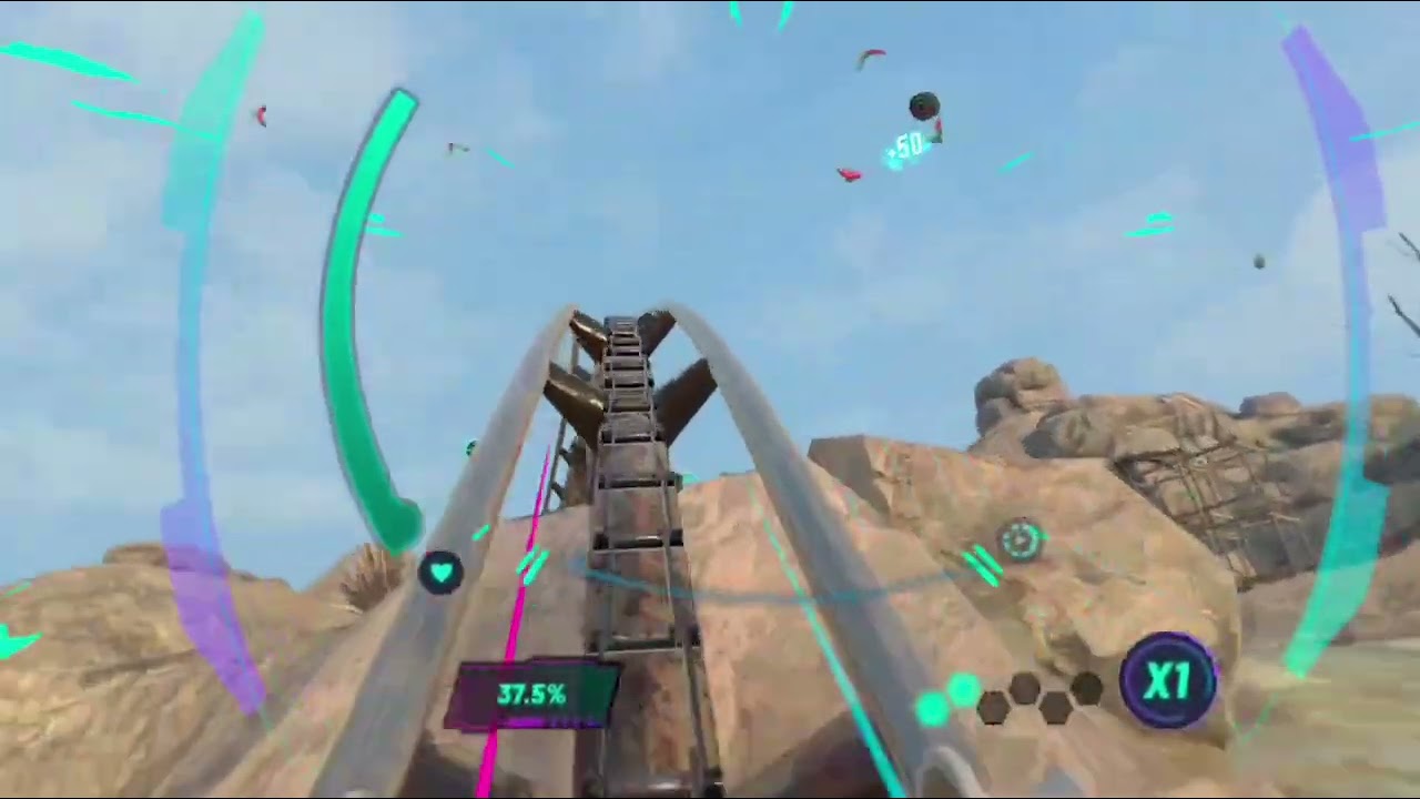 Meta Quest 3, VR, Epic Rollercoaster 🎢 Shoting mode Normal. 🥳🥳