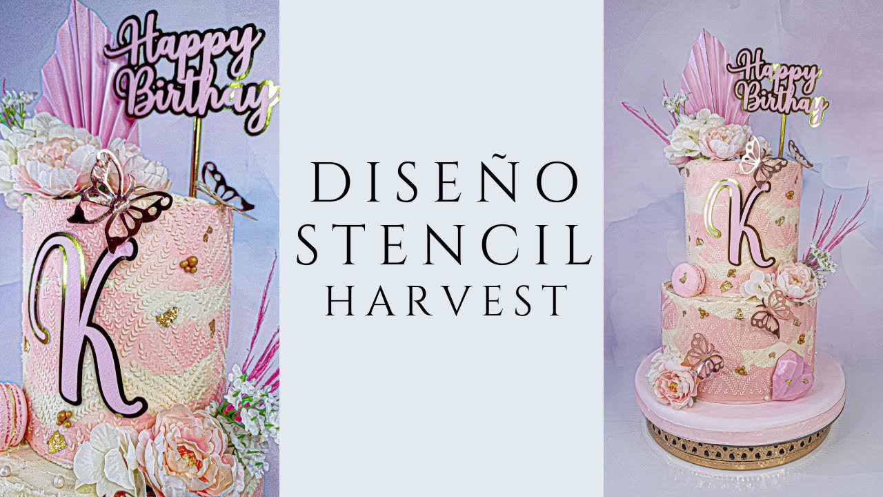 TUTORIAL | Como decorar torta de buttercream con stencils | The Cake Artist