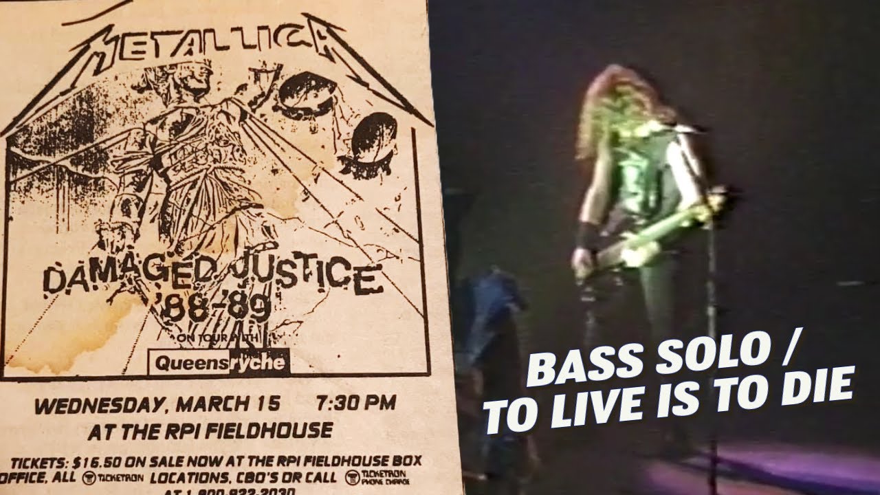 Metallica - Bass Solo / To Live Is to Die (Troy NY, 1989)
