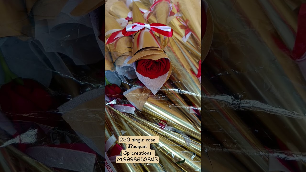 single rose Bouquet bulk order completed by Jp creations Ahmedabad m.9998653843