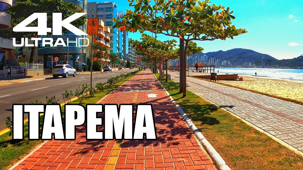 ⁴ᴷ Orla do CENTRO 🌊 &bull; Itapema/SC 🇧🇷 &bull; POV Bike &bull; 4K Ultra HD &bull; Agosto 2020