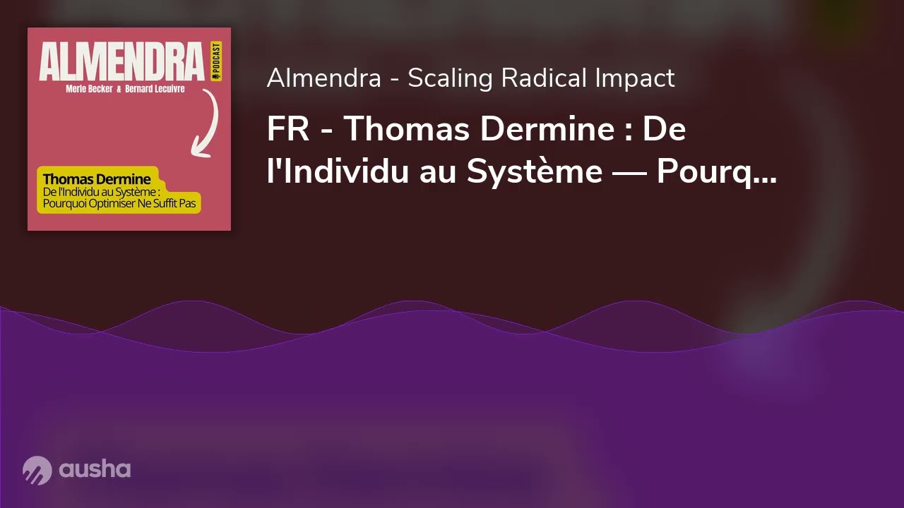 FR - Thomas Dermine : De l'Individu au Système — Pourquoi Optimiser Ne Suffit Pas