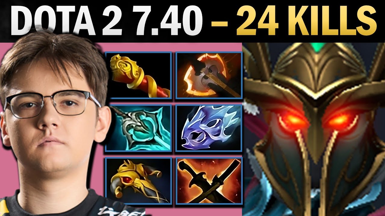 Phantom Assassin with 24 Kills and Moon Shard Pro Carry - Dota 7.41