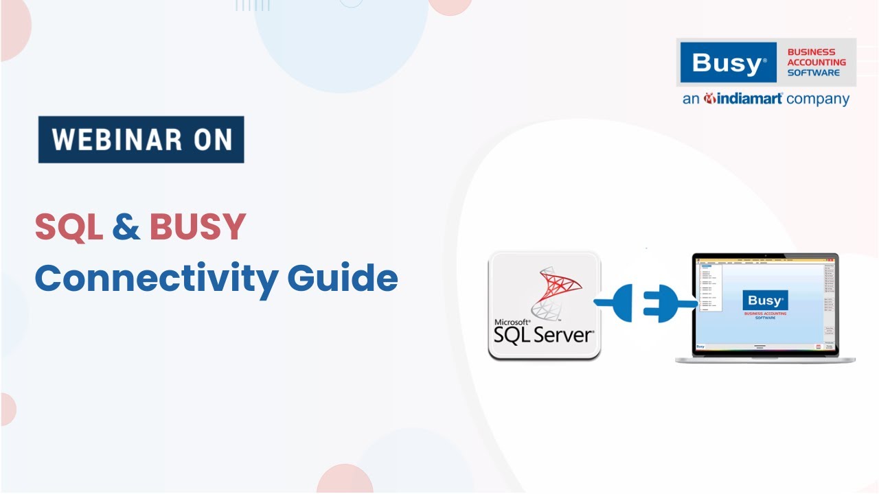 Connecting SQL with BUSY (English) | BUSY | SQL Installation