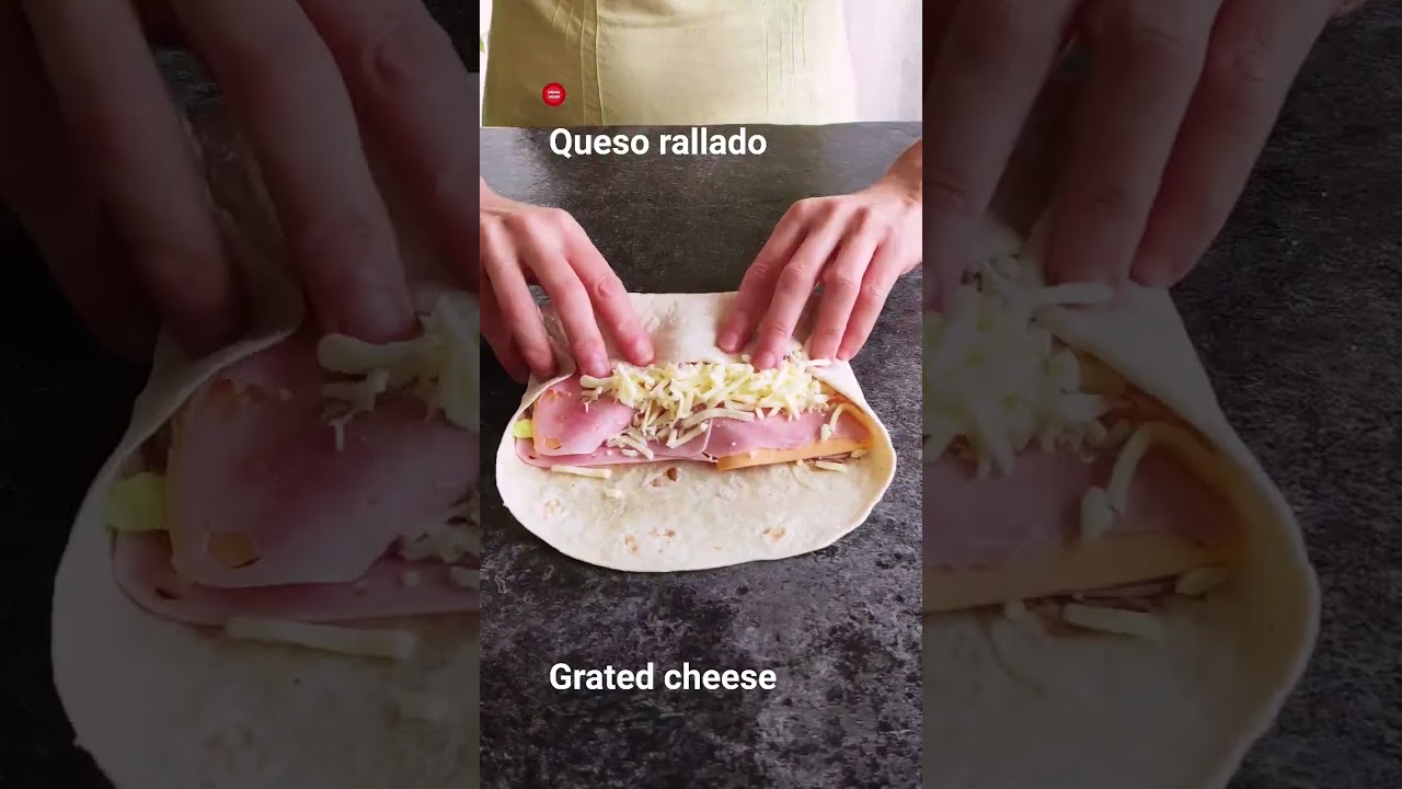 Tortilla Wrap with ham and cheese #shorts