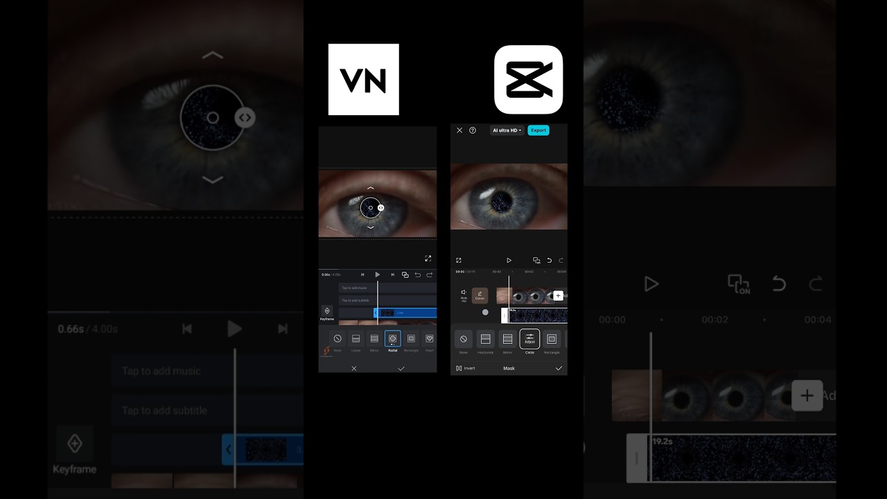 Capcut Vs Vn - Eye Masking