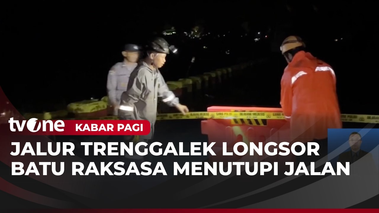 Detik-Detik Longsor Tutup Jalan Utama Trenggalek-Ponorogo | Kabar Pagi