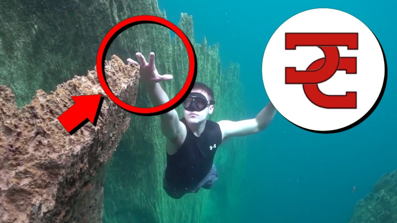 Falling from an Underwater Cliff