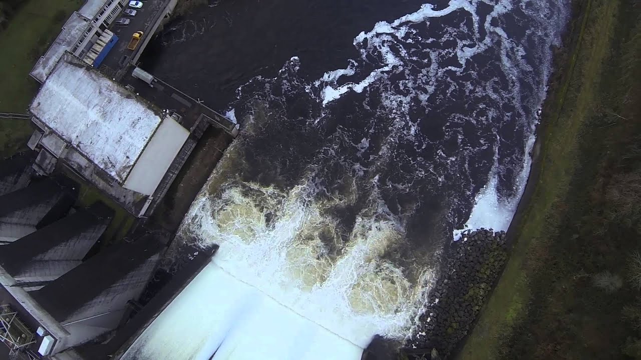 Lee Valley Inniscarra Dam with all 3 Spillways open