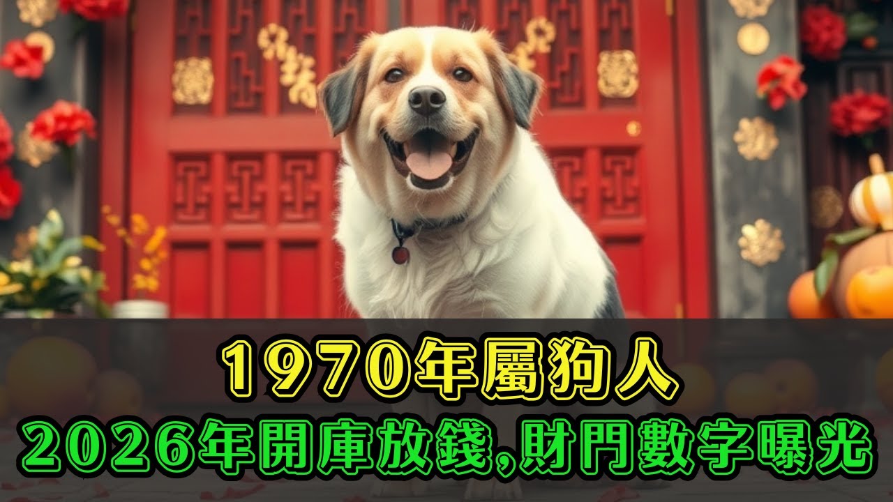 老天爺終於開眼了！1970年屬狗，2026年老天爺開庫放錢，「這些數字」就是你的財門！#1970屬狗 #橫財命 #2026大運 #偏財爆發 #招財數字 #生肖狗
