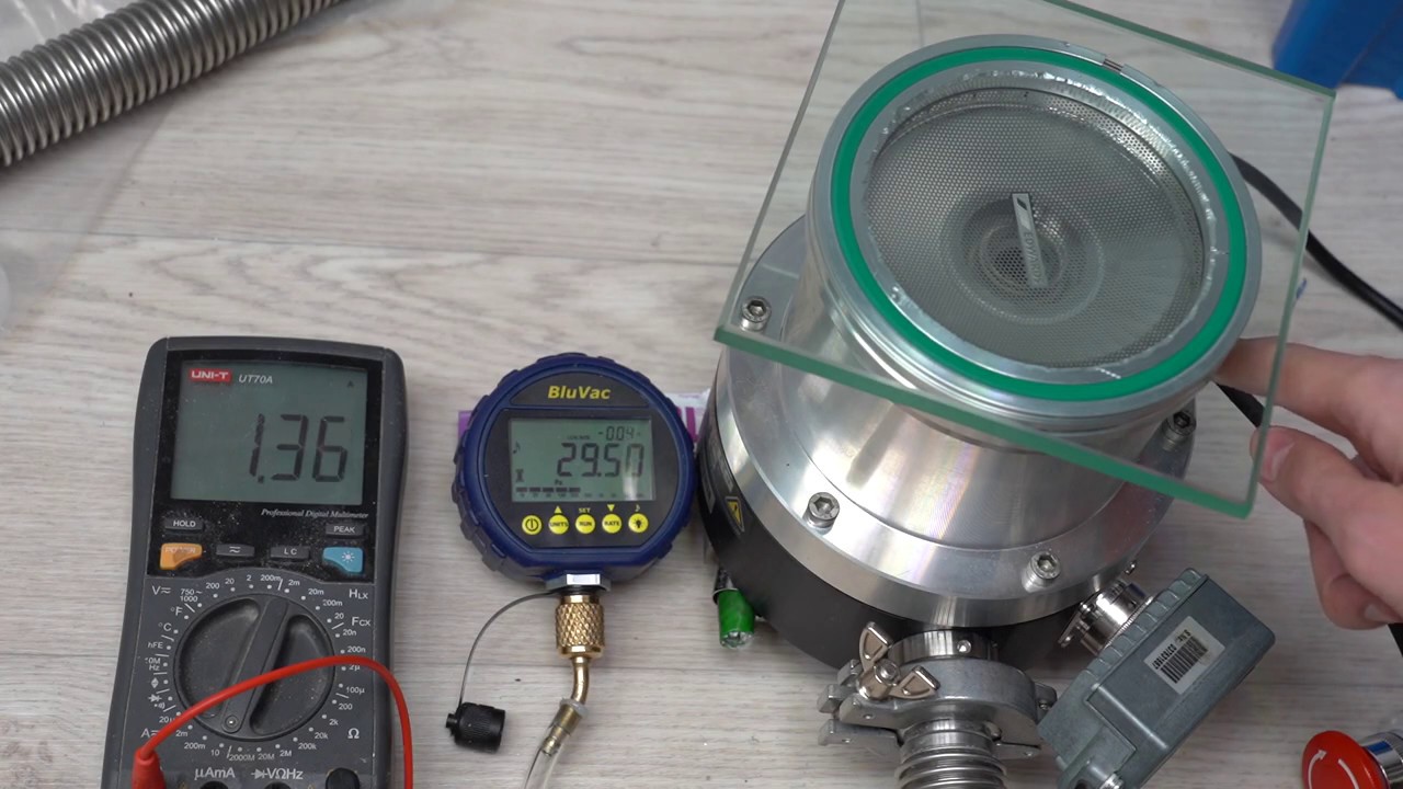 First run of Edwards EXT255H turbo-molecular pump