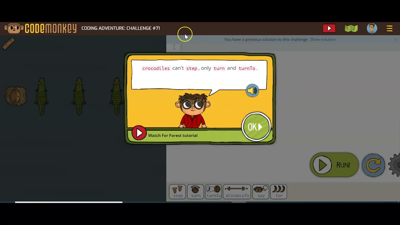 Code Monkey Adventure Challenges 70-72