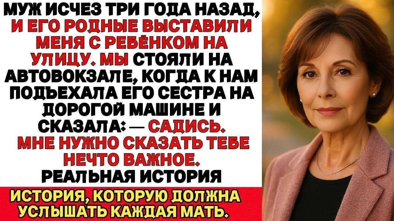 Муж пропал, и спустя годы его сестра подъехала на дорогой машине и просто сказала-— Садись!
