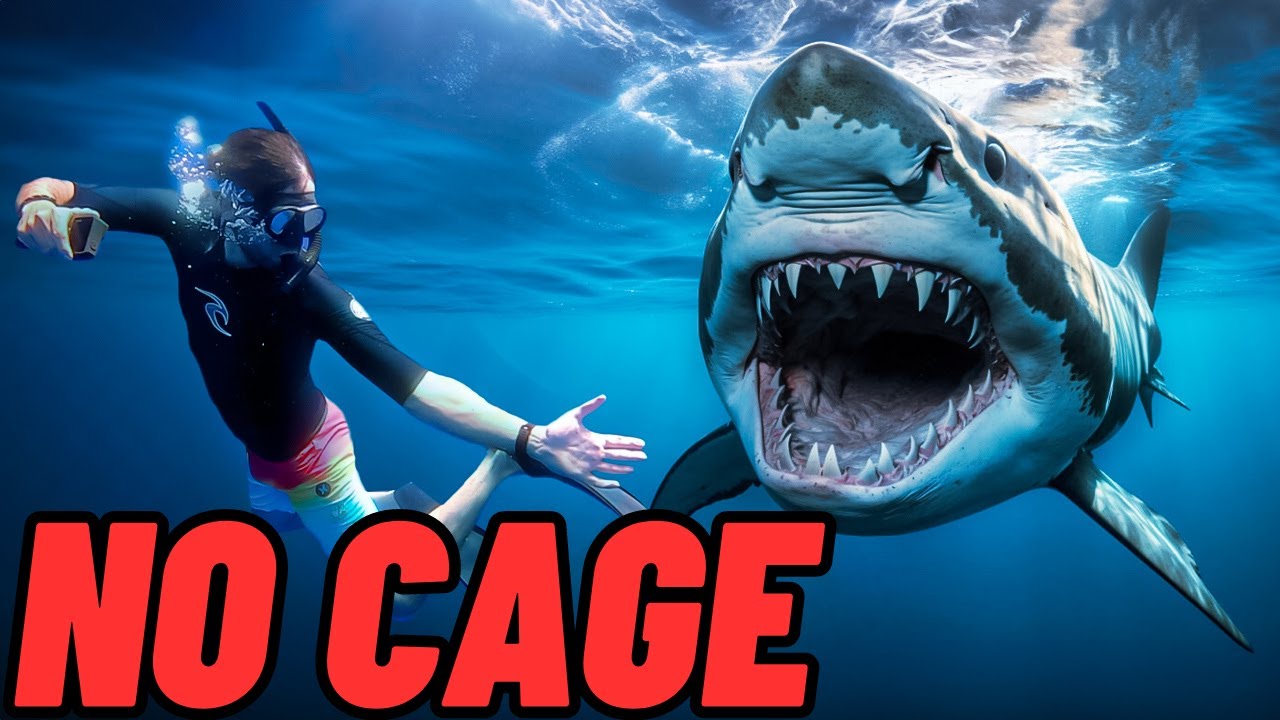 Swimming With SHARKS - NO CAGE!!! ⚠️