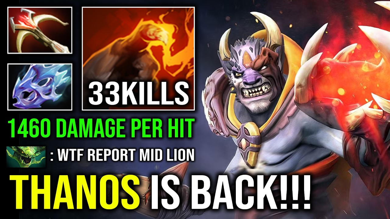 THANOS IS BACK Mid Lion Against Viper with 1460 Damage Per Hit Max Attack Speed Dota 2