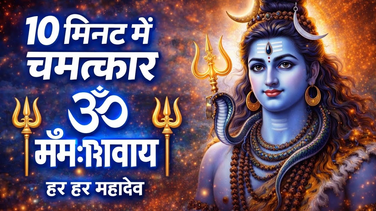 ॐ नमः शिवाय 108 बार | 10 Minute Shiv Mantra Chanting | Har Har Mahadev 2026