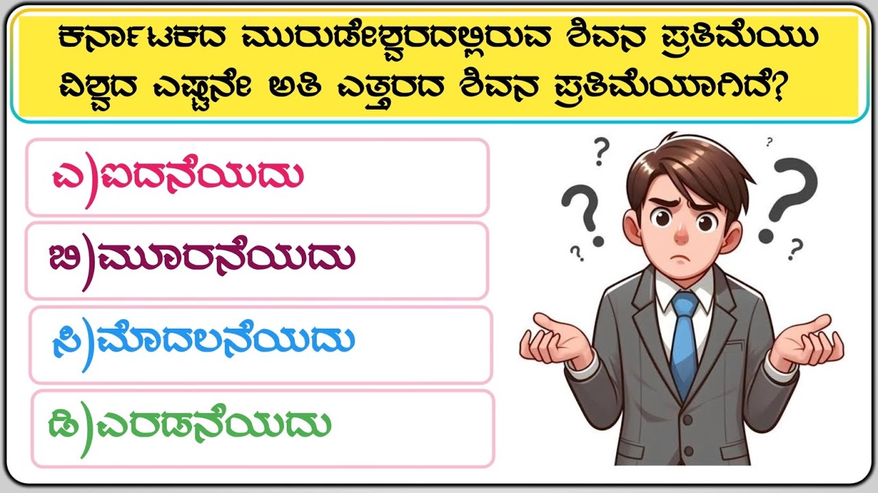 ಸಾಮಾನ್ಯ ಜ್ಞಾನ ರಸಪ್ರಶ್ನೆ | Kannada GK Questions  and Answers | Kannada GK | Quiz in Kannada