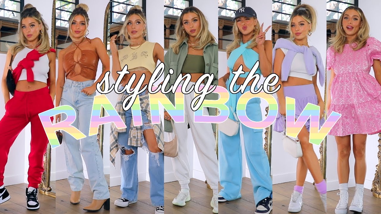 how to style colorful outfits 🌈🌈🌈| delaney childs