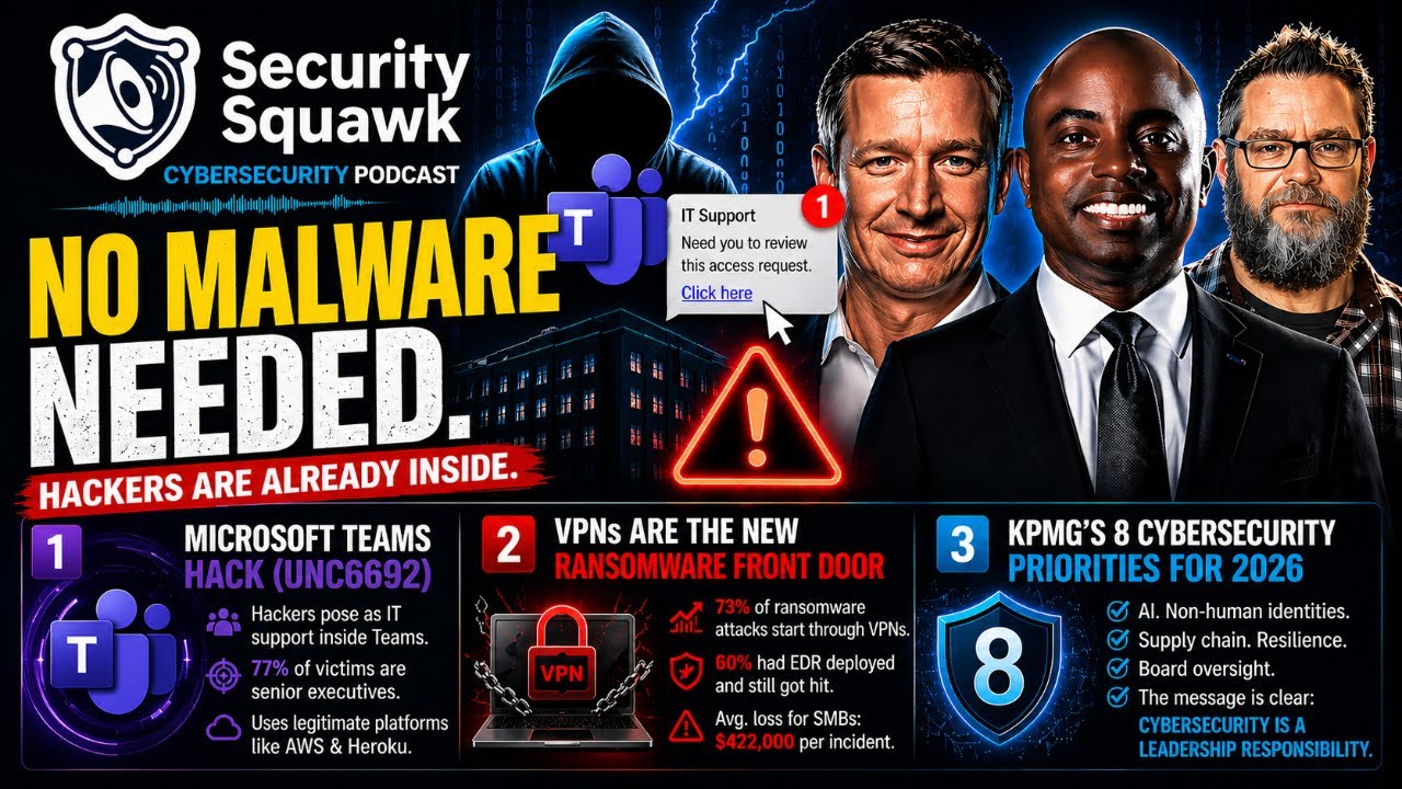 Hackers Use Microsoft Teams to Break In - VPN Ransomware Surge - KPMG 2026 Warning