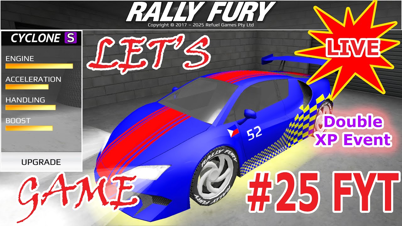 Rally Fury Multiplayer CAR CYCLONE S RANK DIVISION 3 (Double XP Event) 11/10/2025 #25FYT