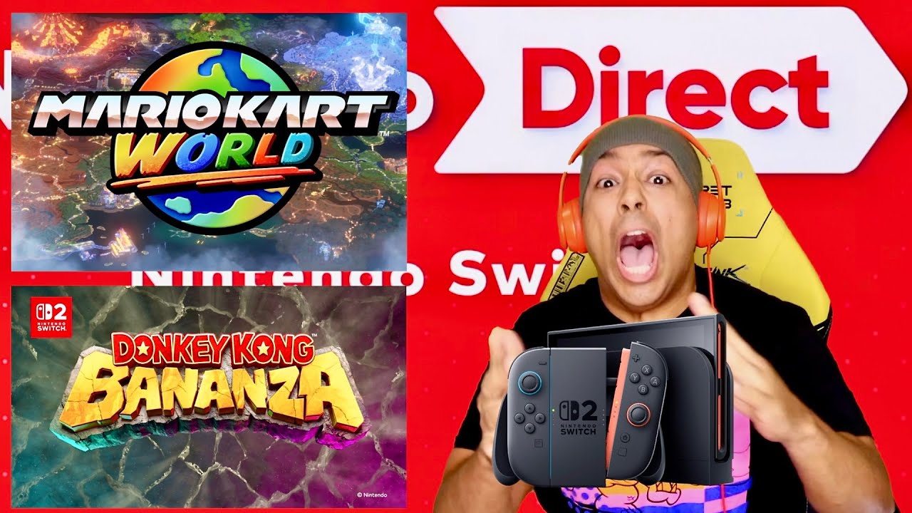 NEW MARIO KART WORLD NEW DONKEY KONG GAME [NINTENDO DIRECT SWITCH 2 AND GAMES] [REACTION!!]