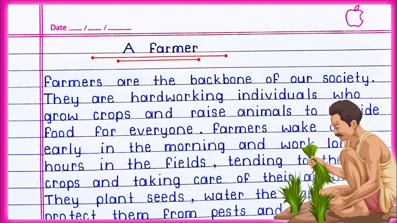 A Farmer essay writing in English || Essay on A Farmer || Essay writing ||