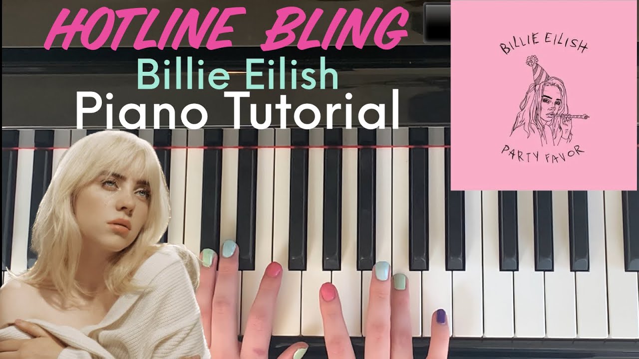 Hotline Bling by Billie Eilish - Easy Piano Tutorial (Full Song)