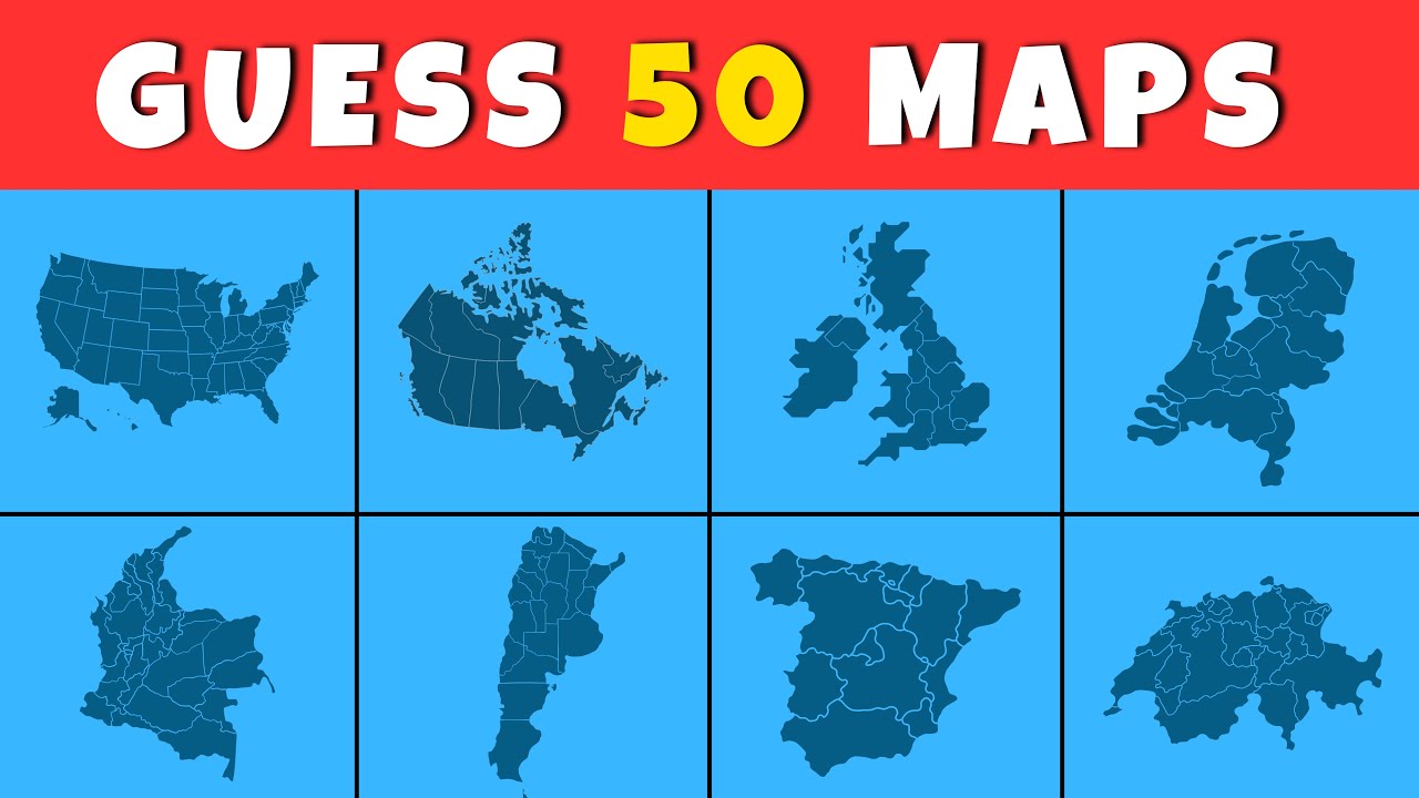 Can You Guess the Country by Its Map? | 50 Countries Geography Quiz 🌍