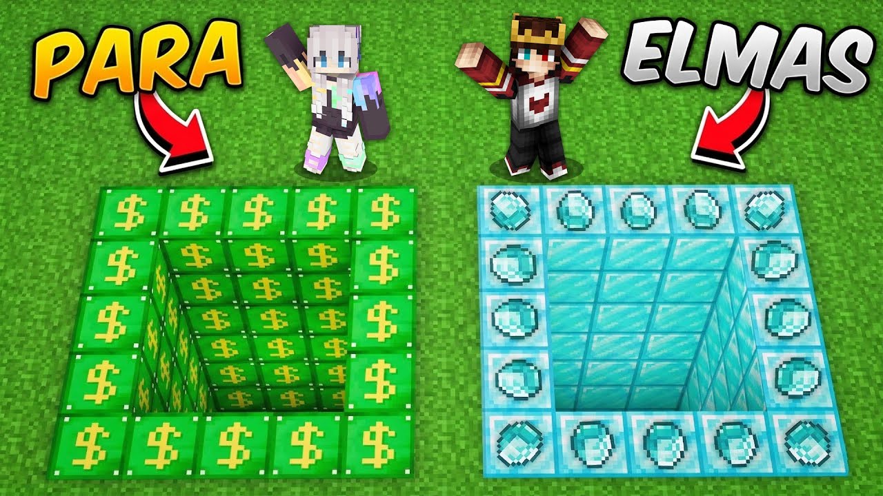 PARA vs ELMAS Gizli Çukur Mücadelesi - Minecraft