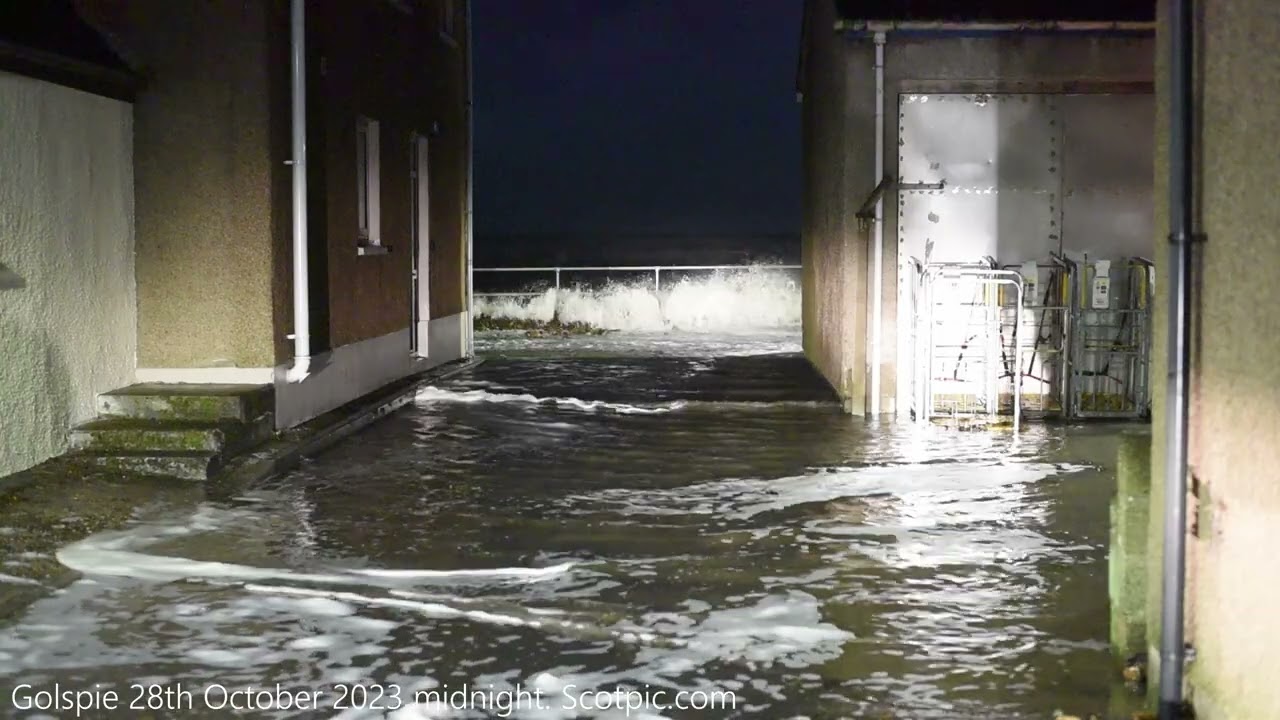 Golspie storm golspie surge evening of 28th October 2023.