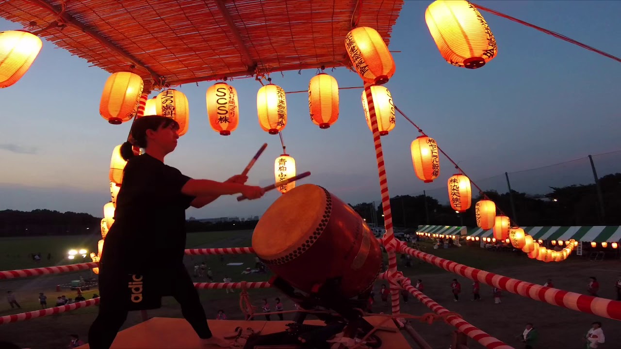 炭坑節 太鼓 青柳盆踊り 令和元年 tankoubushi Japanese drum Bon dance event