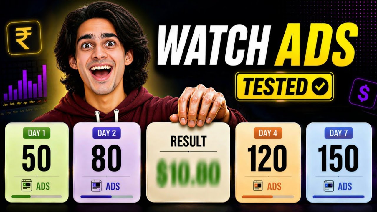 I Tried Earning Money by Watching Ads For 7 Days (Real or Fake?)