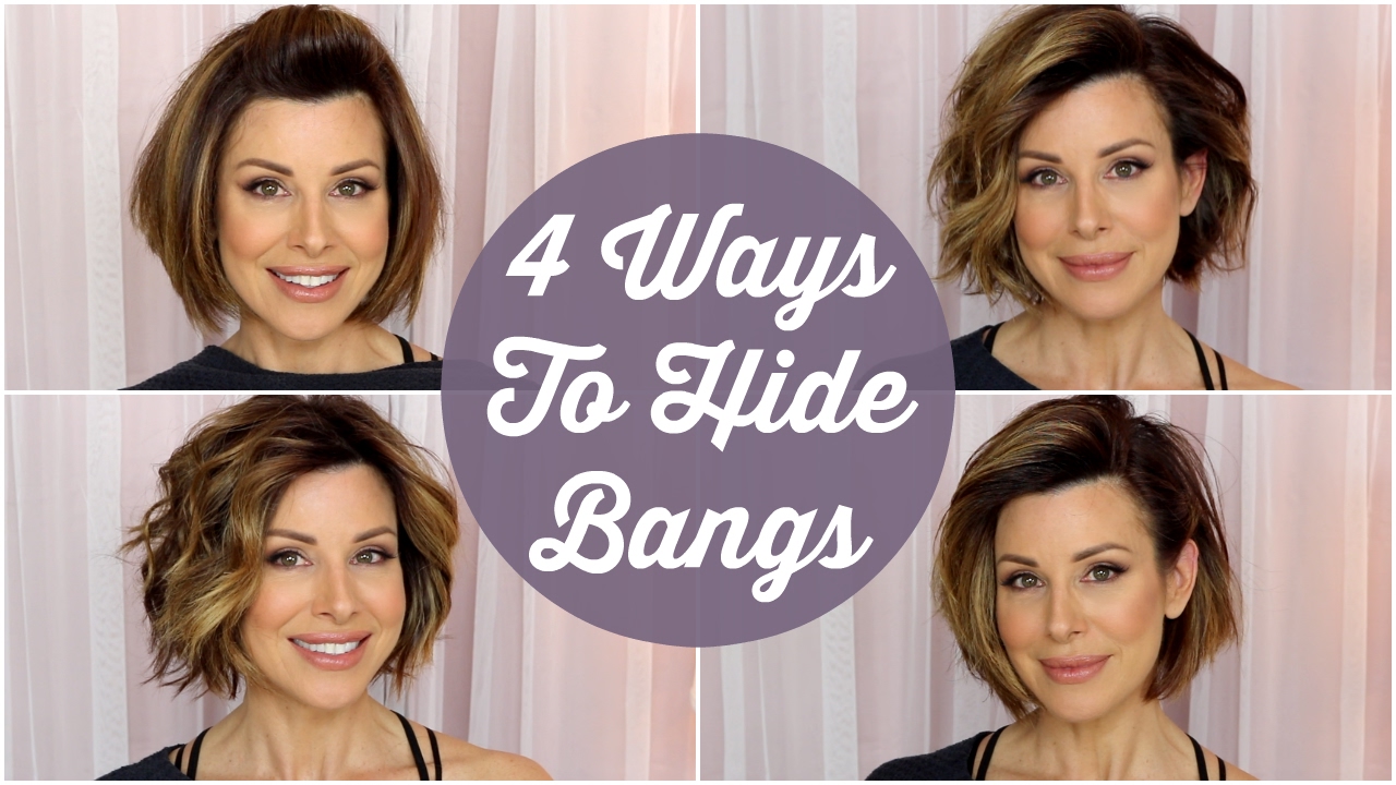 HOW TO HIDE BANGS | 4 Ways of Styling Bangs Hairstyles | Dominique Sachse