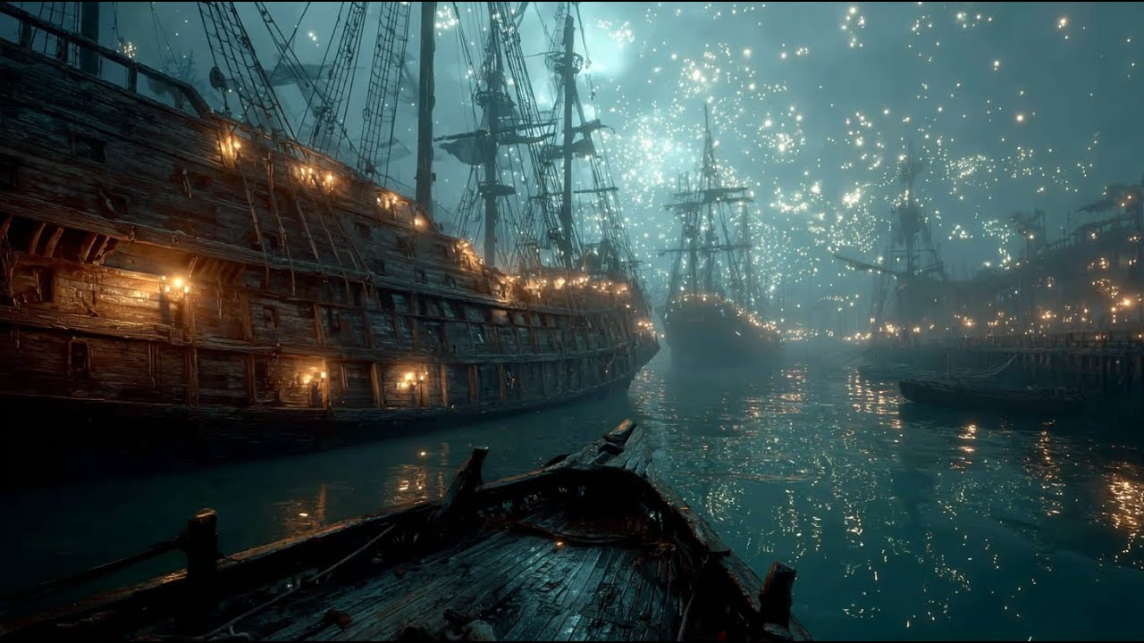 The Firefly Sea Port | Medieval Fantasy Music & Animated Ambience